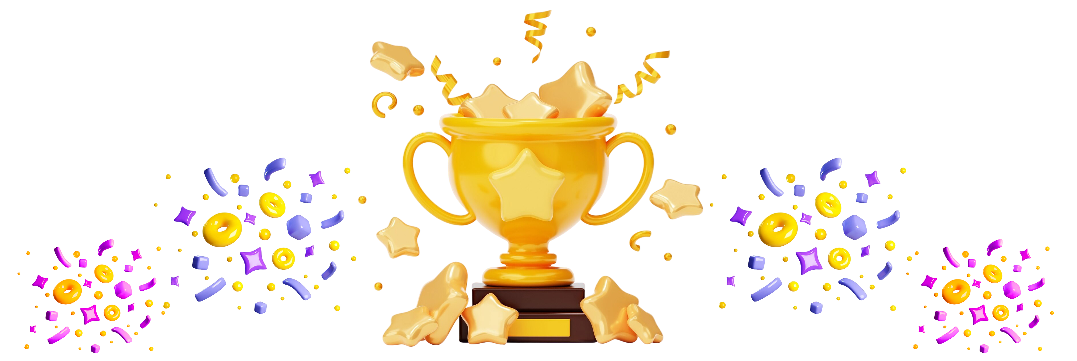 Prize Trophy with Confetti